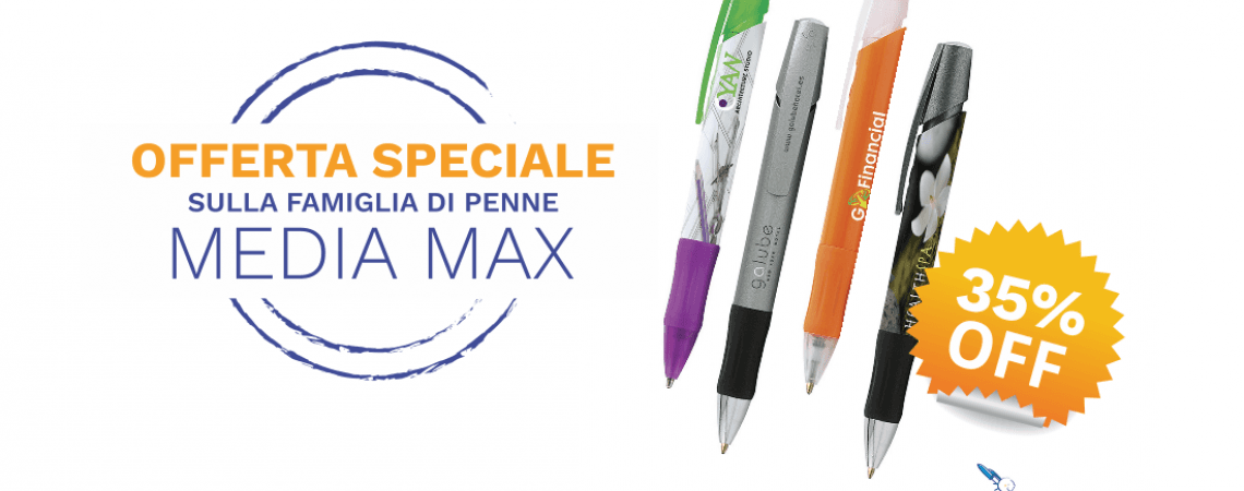 PERSONALIZZA LE PENNE BIC MEDIA MAX CON IL 35% DI SCONTO