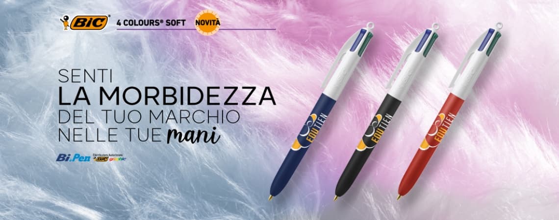 PERSONALIZZA LA NUOVA PENNA BIC 4 COLOURS SOFT