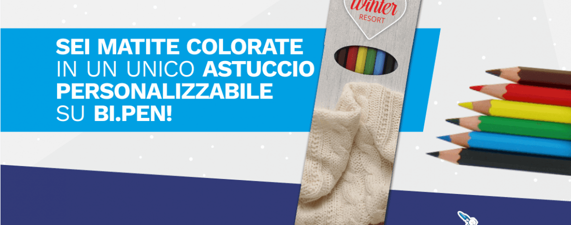 SEI MATITE COLORATE IN UN UNICO ASTUCCIO PERSONALIZZABILE SU BI.PEN!