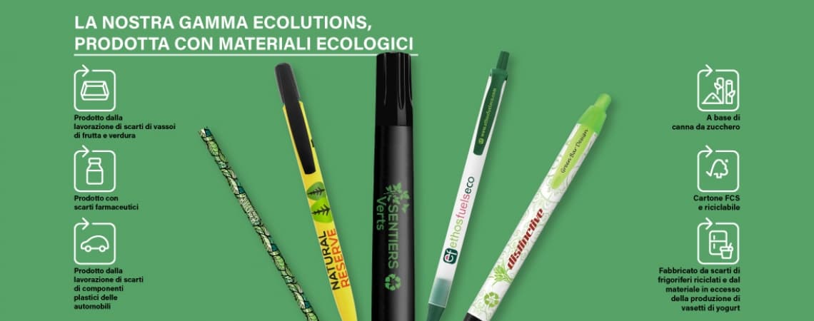 SCRIVI UN FUTURO SOSTENIBILE CON LE PENNE BIC ECOLUTIONS PERSONALIZZATE