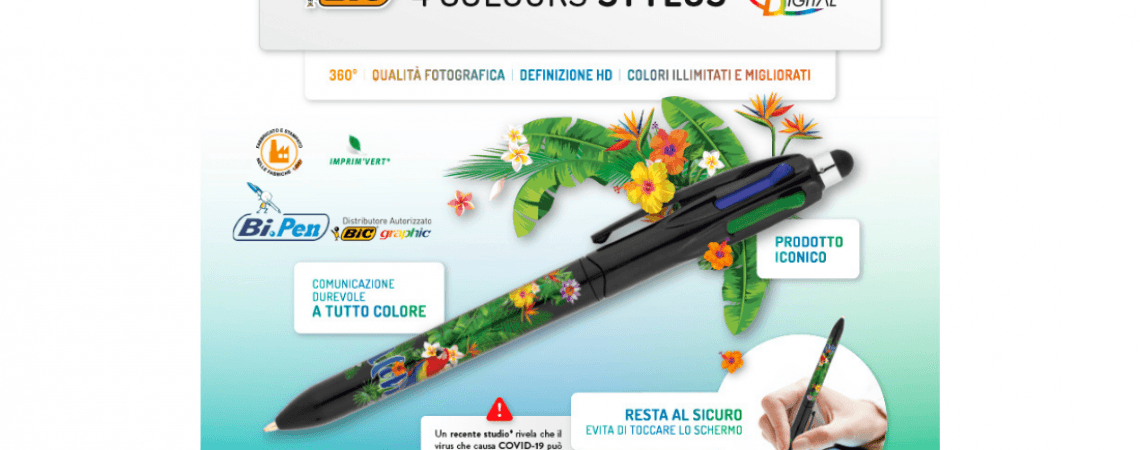 PERSONALIZZA LA PENNA BIC 4 COLOURS STYLUS: DUREVOLE E SICURA
