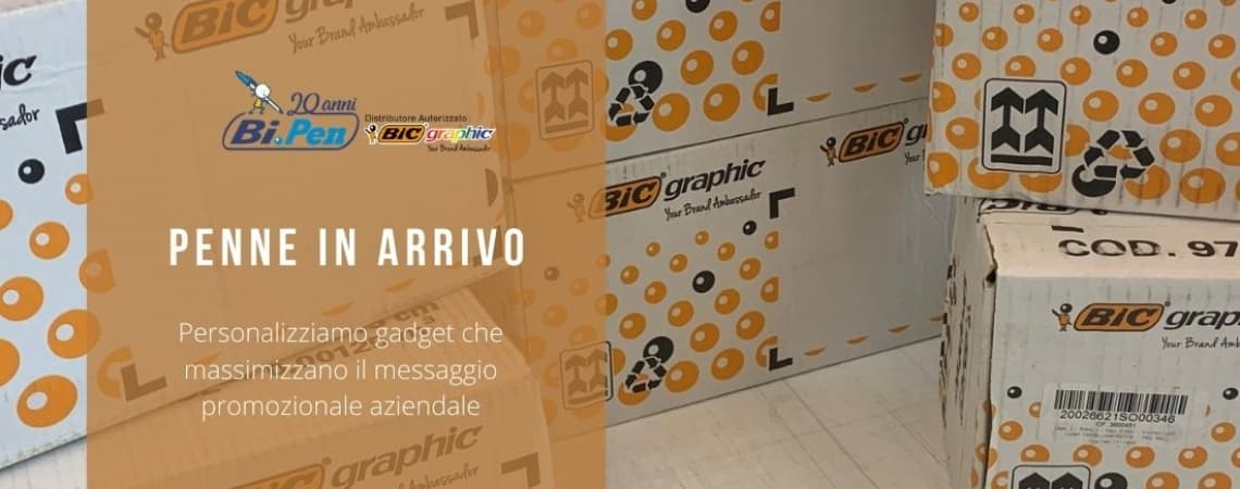 PENNE PERSONALIZZATE PRONTE PER I CLIENTI BI.PEN