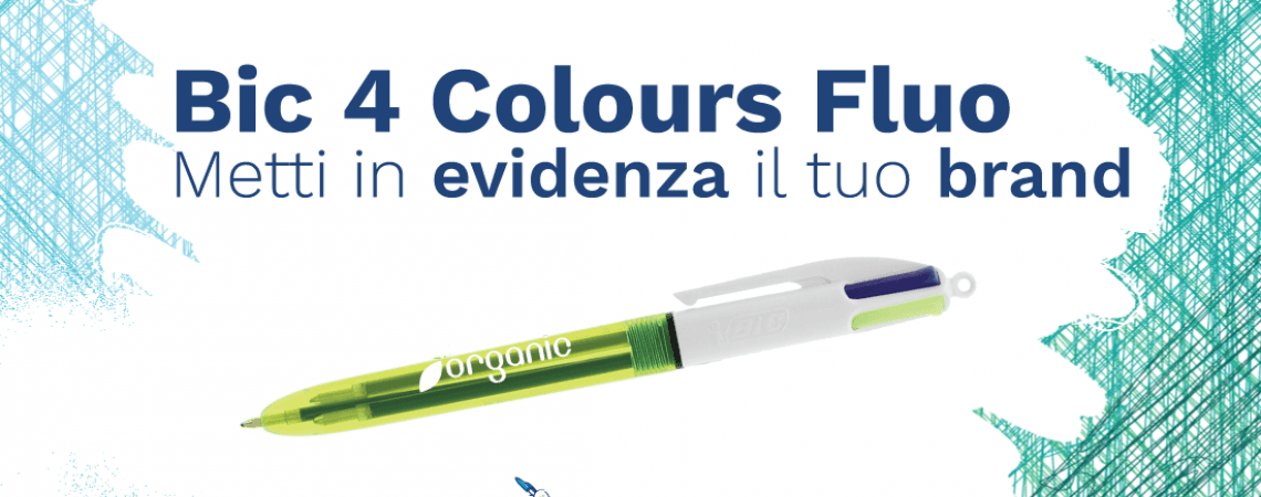 4 COLOURS FLUO, LA PENNA BIC CHE METTE IN EVIDENZA LA TUA IMMAGINE!
