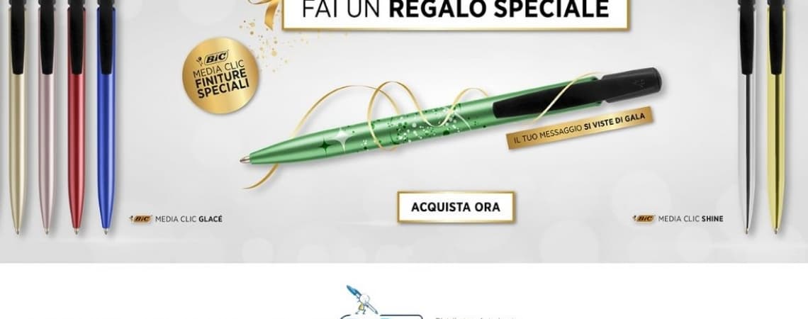FAI UN REGALO SPECIALE, A NATALE PERSONALIZZA BIC MEDIA CLIC