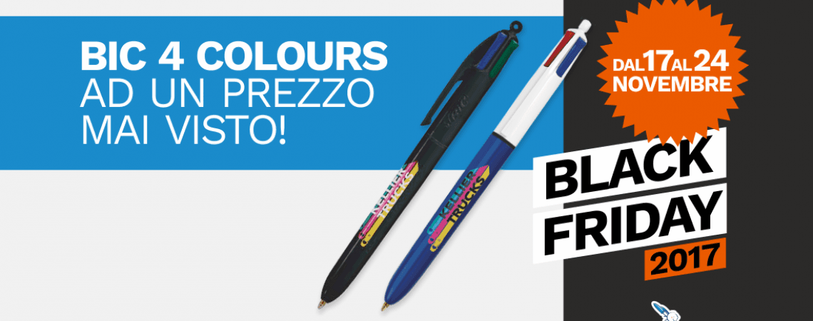 BLACK FRIDAY, BIC 4 COLOURS AD UN PREZZO MAI VISTO