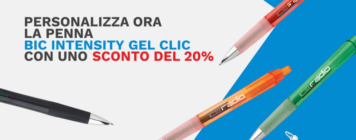 LA PENNA BIC INTENSITY GEL CLIC SCONTATA DEL 20% ANCORA PER POCHI GIORNI!