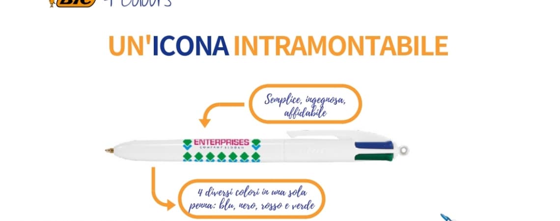 PERSONALIZZA UN’ICONA INTRAMONTABILE: BIC 4 COLOURS