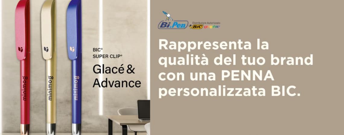 Rappresenta la qualità del tuo brand con una Bic Super Clip Glacè Advance