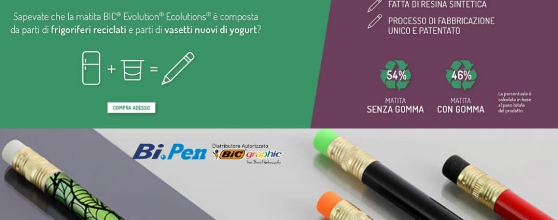 MATITE BIC EVOLUTION ECOLUTIONS, PIÙ ECO NON SI PUÒ
