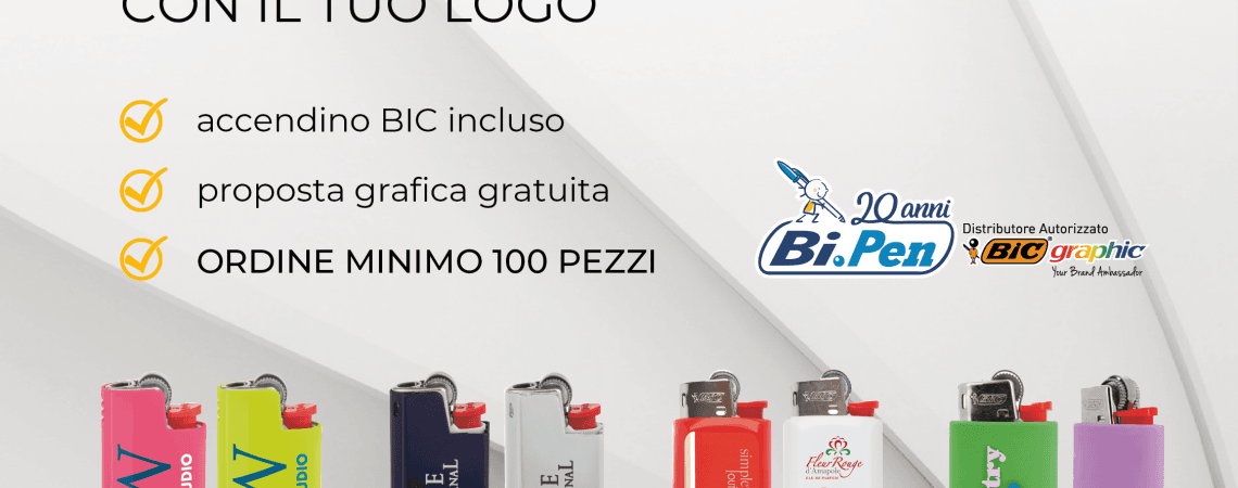 PERSONALIZZA CON IL TUO LOGO LA COVER PER ACCENDINI BIC SU BIPEN
