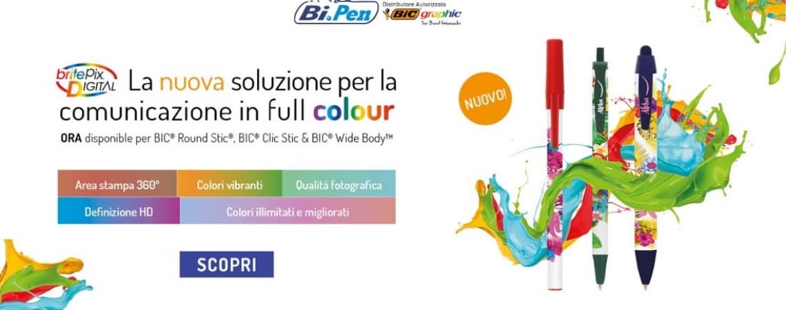CON BRITE PIX DIGITAL PERSONALIZZI LA TUA PENNA BIC IN FULL COLOUR