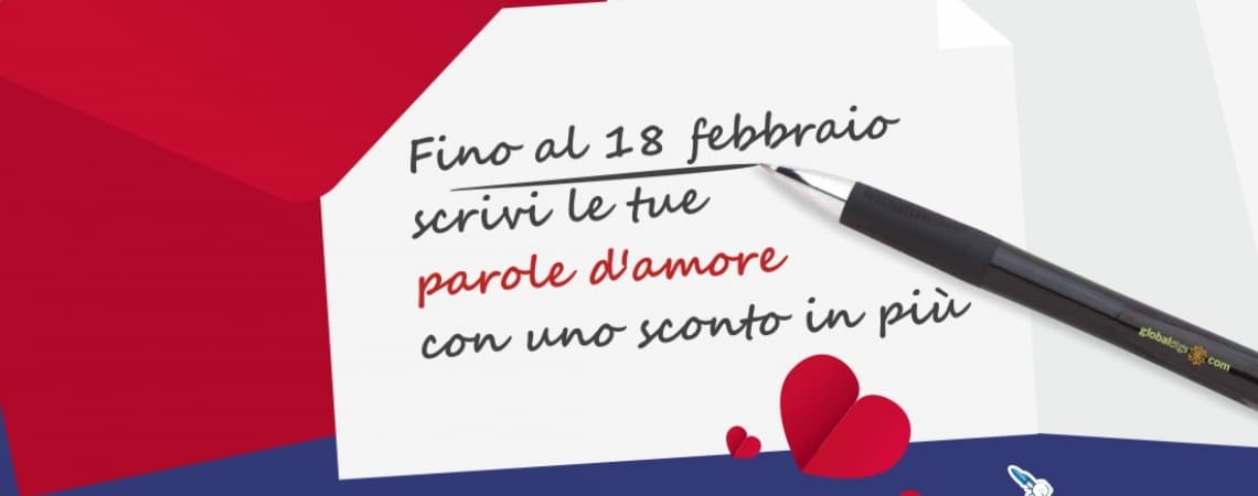 SCRIVI PAROLE D’AMORE, APPROFITTA DELLA PROMO