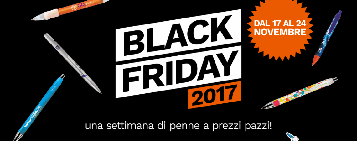 Black Friday 2017, una settimana di penne a prezzi pazzi!
