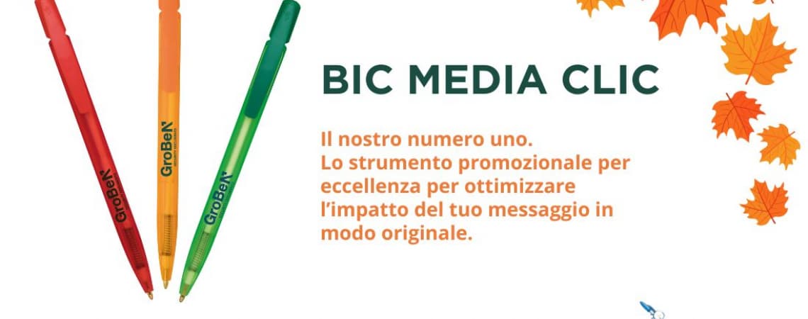 PENNE PERSONALIZZATE: la Bic Media Clic è lo strumento promozionale per eccellenza