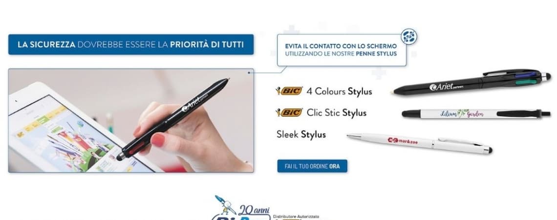 SCEGLI LE PENNE BIC STYLUS, PROTEGGITI DAL COVID 19