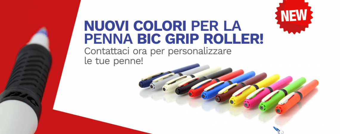 NUOVI COLORI PER LA BIC GRIP ROLLER, SCOPRITE TUTTA LA GAMMA!
