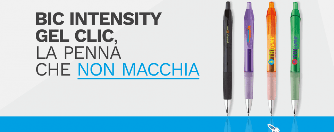 PERSONALIZZA BIC INTENSITY GEL CLIC, LA PENNA CHE NON MACCHIA