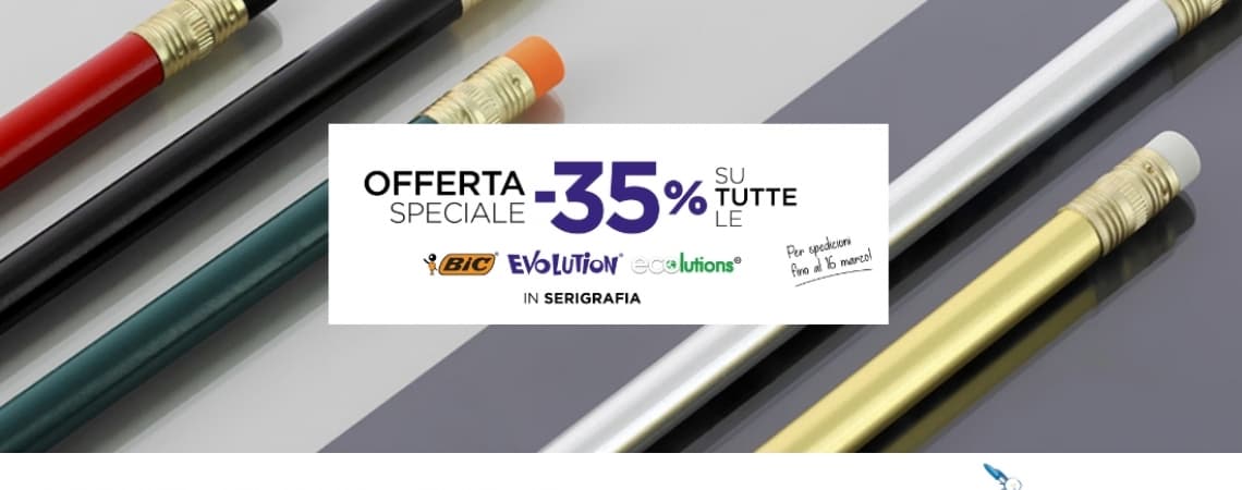 SU BIPEN INCREDIBILE 35% DI SCONTO SULLE MATITE ECOLUTIONS