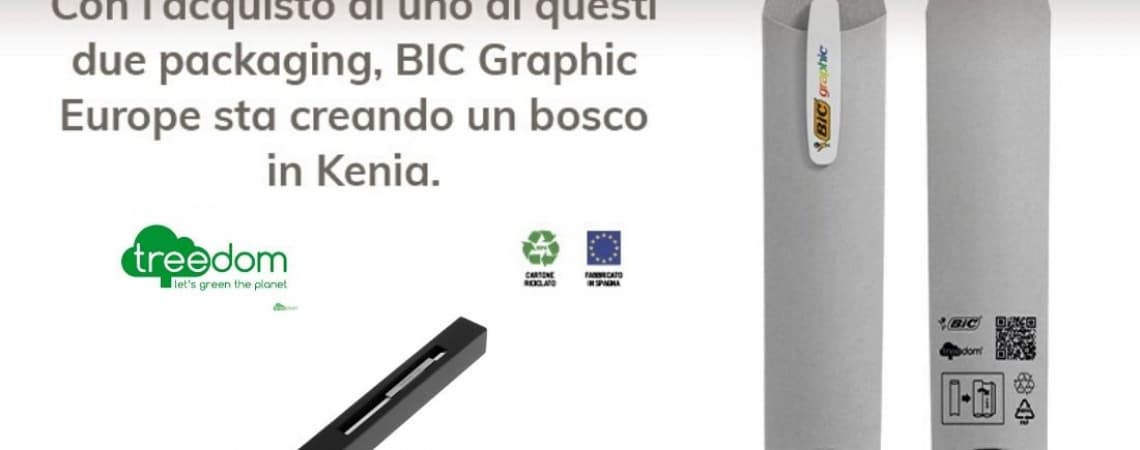 PIANTA UN BOSCO CON I PACKAGING PERSONALIZZATI BIC